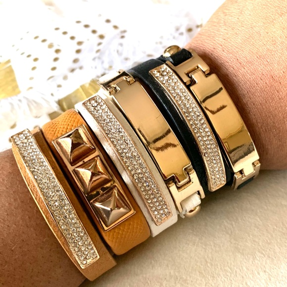 Jewelry - •Vegan Leather & Metal Mix• Bracelet Bundle